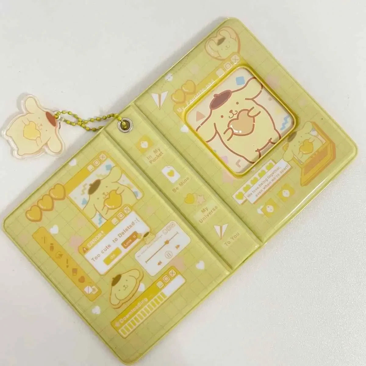 3Inch Sanrio Hello Kitty Photo Album Card Kawaii Kuromi Cinnamoroll Melody Card Storage Holder Cards Collect Mini Toys Gifts