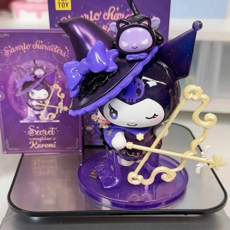 Anime Sanrio Character Starry Night Party Magician Series Blind Box My Melody Kuromi Hellokitty Piano Cute Toy Doll Gift