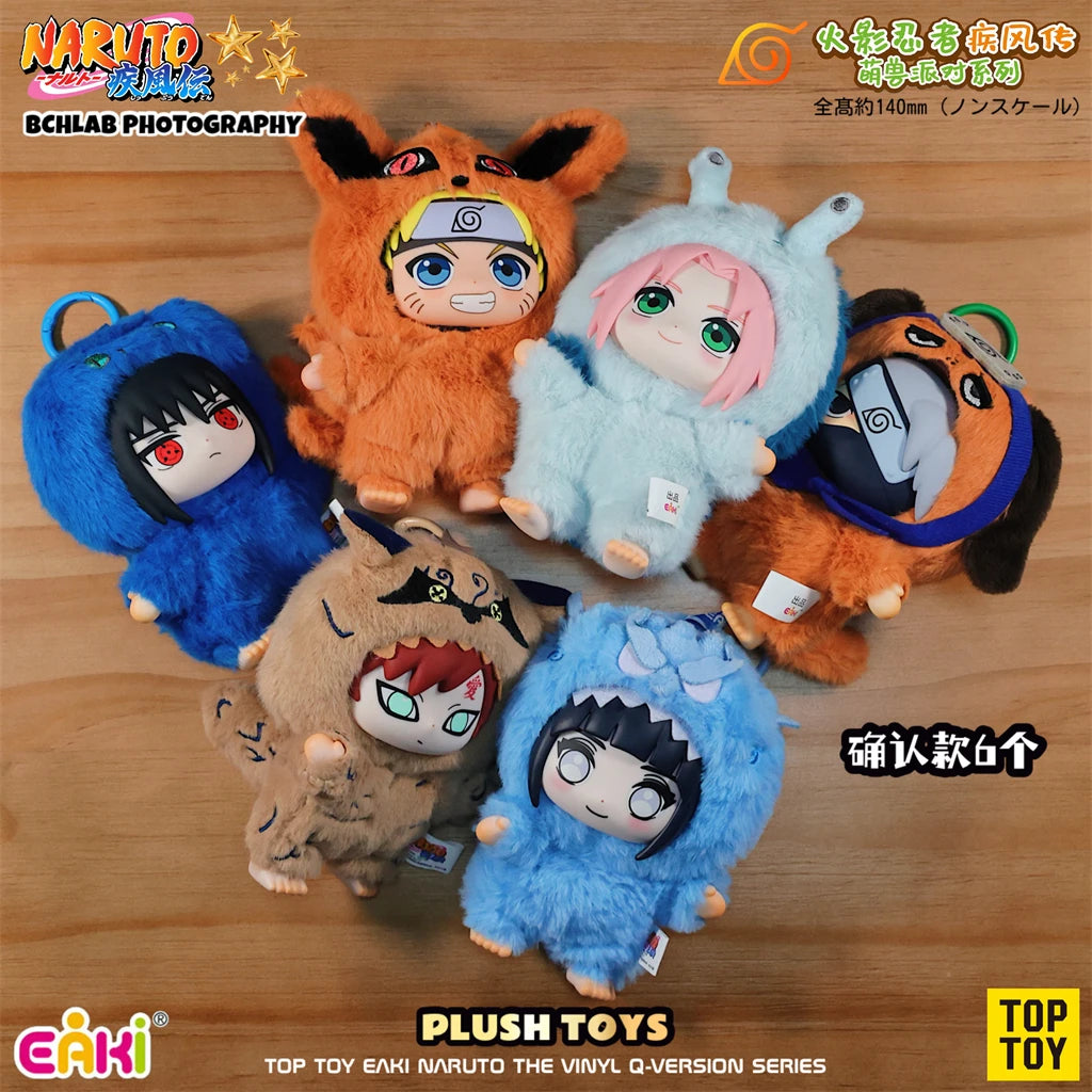 In Stock TOP TOY Naruto EAKI Cute Beast Party Sasuke Vinyl Cute Plush Blind Box Figure Pendant Gift