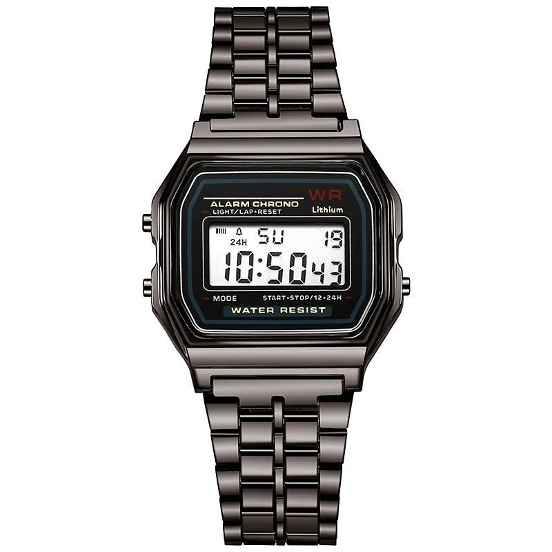 高級ローズゴールドレディース腕時計電子デジタルディスプレイレトロスタイル時計メンズRelogio Masculin Reloj Hombre homme