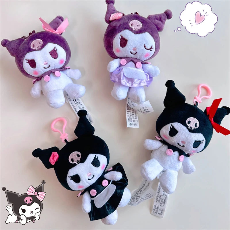 Sanrio Hello Kitty Kuromi Melody Stuffed Toys Pendant Cute Plush Toys Kawaii Keyring Anime Keychain Birthday Gift Party Treats