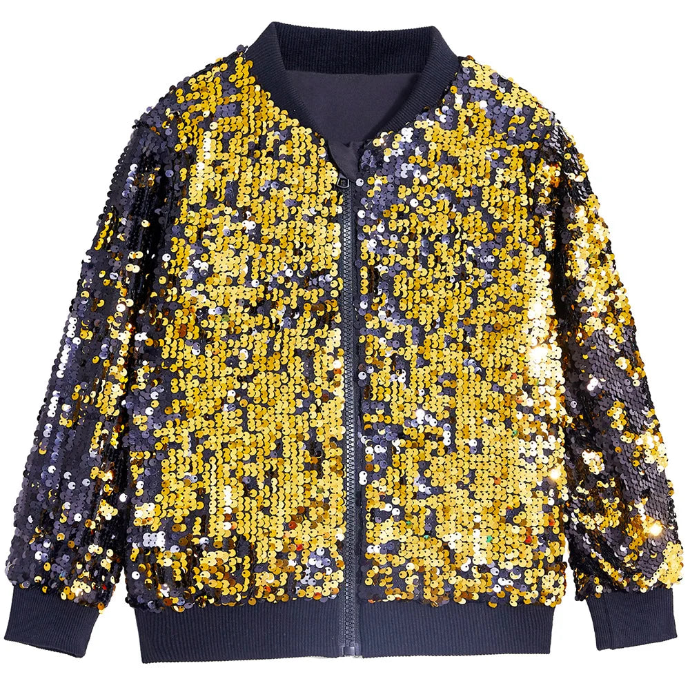 Luxury Sequin Zip Up Rainbow Gradient Coat Shiny Beaded Bomber Jacket Club Dance Streetwear Drop Shoulder Cardigan Tops Abrigos
