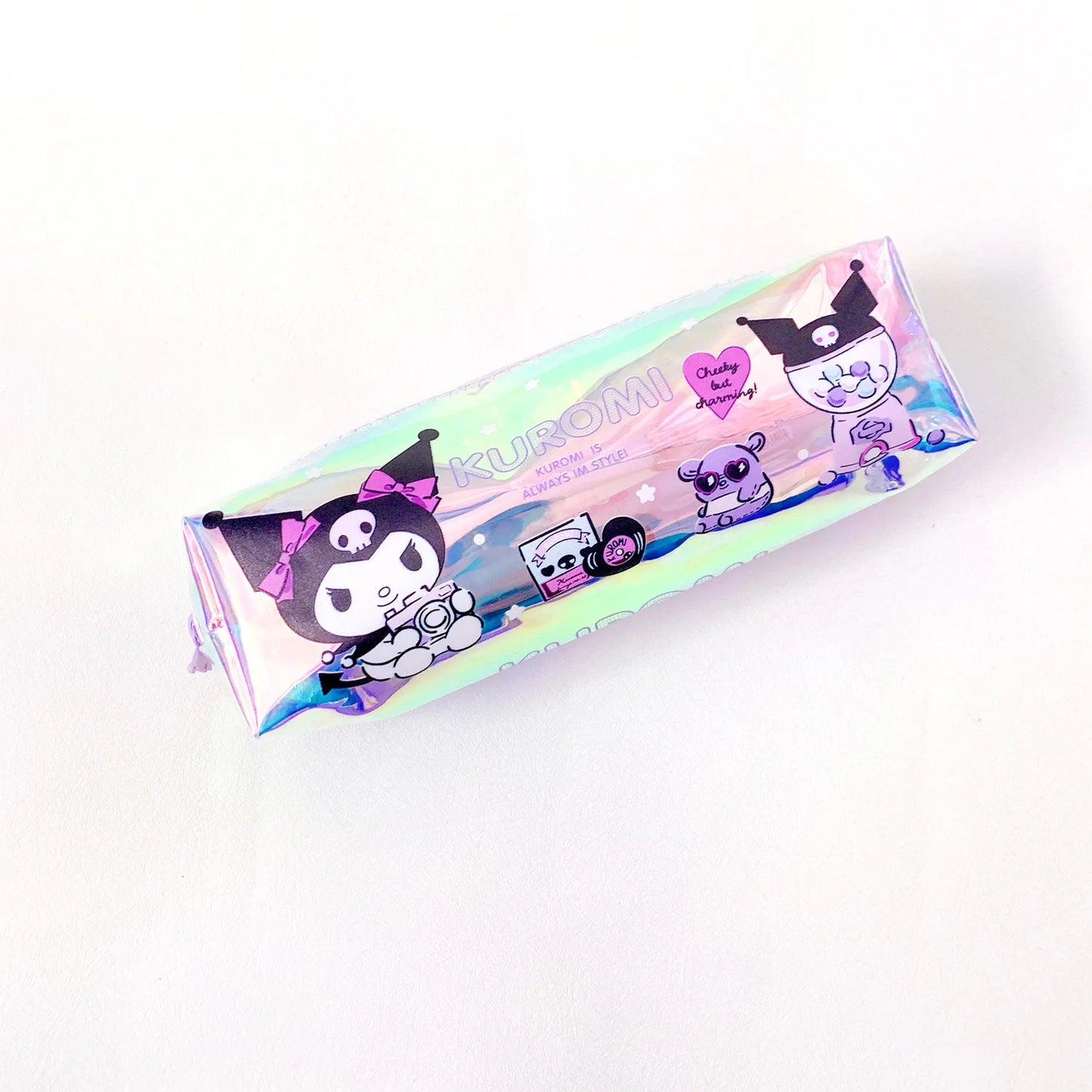 New Anime Stitch Pencil Case Kawaii Kuromi Melody Pen Bag Cartoon Students Storage Bag Stationery Back to School Christmars Gift