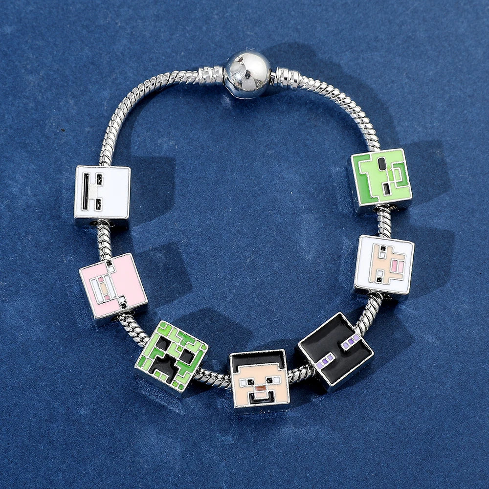 Fashion Beads Bracelet Square Cartoon Sheep Beads Bangle Hand Chain for Men Women Kawaii Accessories Jewelry