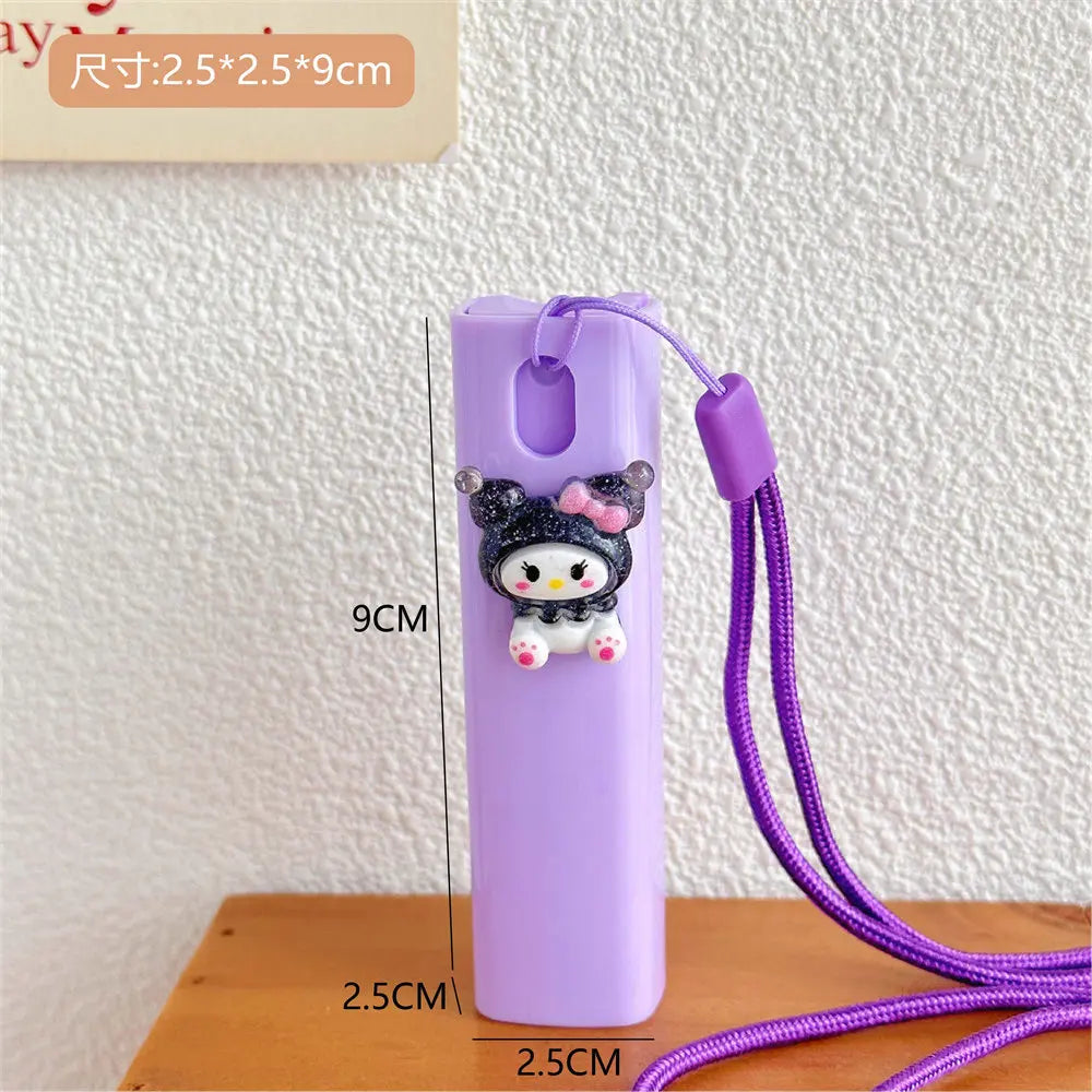 Kuromi Sanrio Spray Bottle Cartoon Anime Cinnamoroll Student Travel Portable Cosmetics My Melody Perfume Alcohol Press Bottled