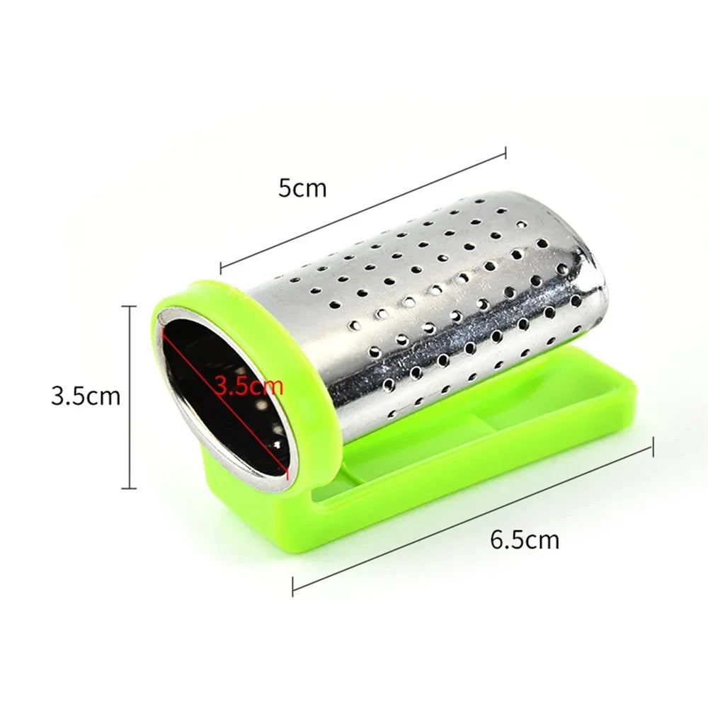 Stainless Steel Tea Infuser Kitchen Accessory Household Use Reusable Metal Makeup Brushes Massage Kitchen Dining Bar Garden