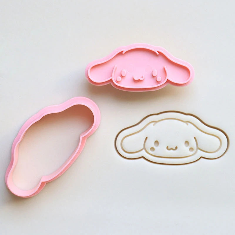 Sanrio Cookie Mold Hello Kitty Kuromi Snoopy Pikachu Cartoon 3D Fruit Cutter Model Toys Kitchen Party Baking Tools Accessories