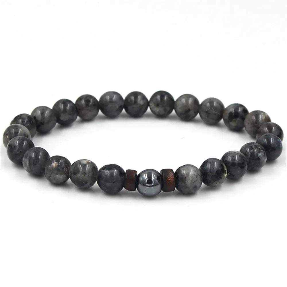 Volcanic Stone Bracelet for Men Lava Wooden Beads Bracelet Tibetan Buddha Wrist Chain Women Men Jewelry Gift New Bracelets
