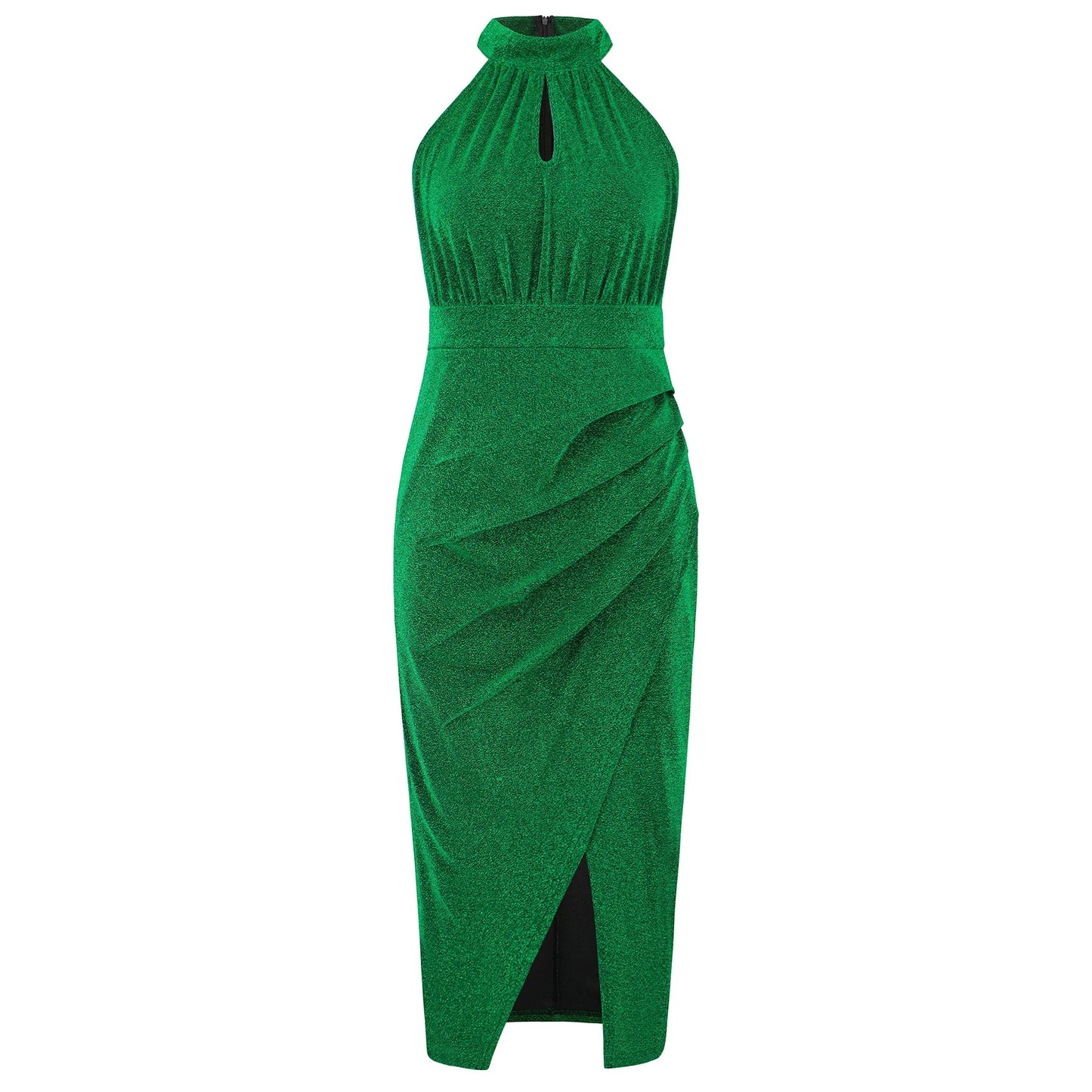 VigoCasey 2025 Female Sleeveless Evening Party Dress Women Summer Solid Bodycon Dress Sexy Lady Stand-up Collar Tight Dresses