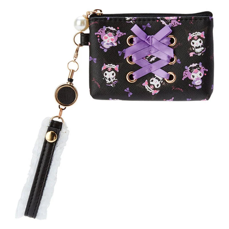 Sanrio Cinnamoroll Kuromi My Melody Hello Kitty Kawaii PU Leather Wallet Card Holders Casual Coin Purse Money Bag