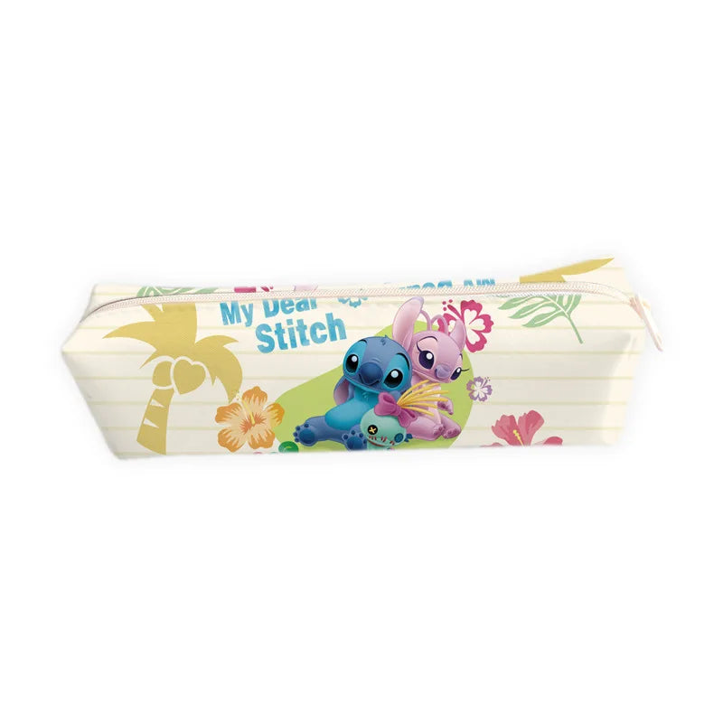 New Anime Stitch Pencil Case Kawaii Kuromi Melody Pen Bag Cartoon Students Storage Bag Stationery Back to School Christmars Gift