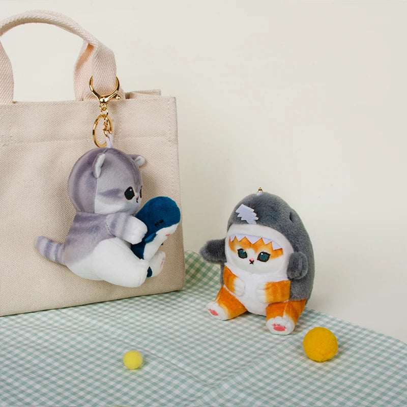 Hot Sale Genuine Yoyo Japanese Style Cute Mofusand Plushie Shark Cat Series Soft Stuff Hanging Keychain Pendant Gifts For Friend