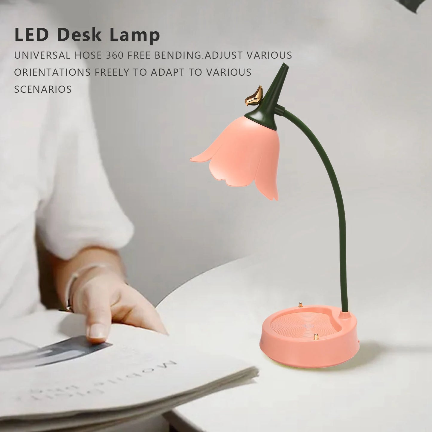 A50I フラワーLEDデスクランプ 学生寝室照明 コンタクトアイ保護 USB