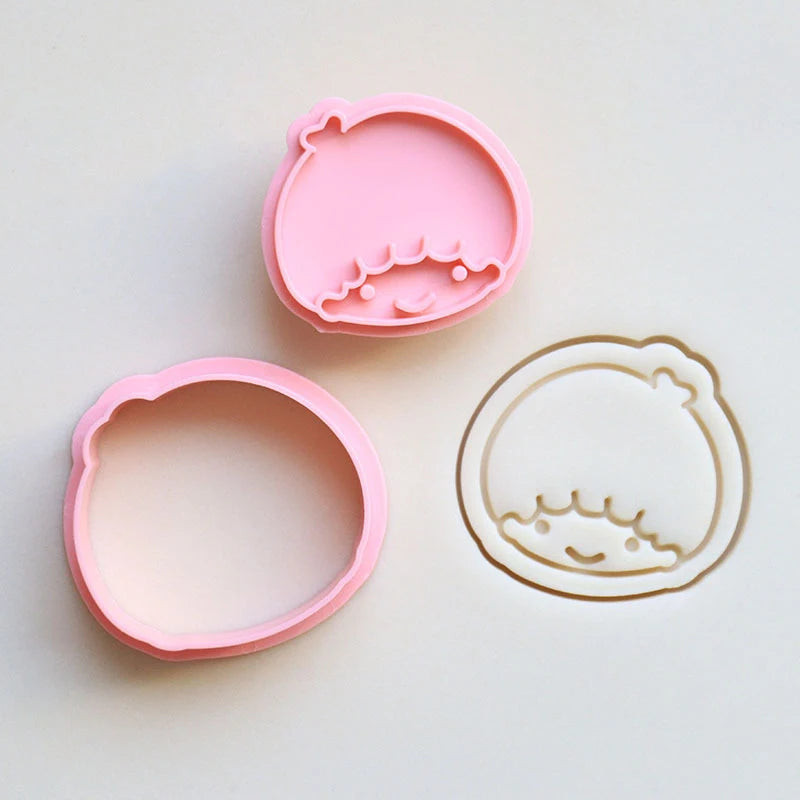 Sanrio Cookie Mold Hello Kitty Kuromi Snoopy Pikachu Cartoon 3D Fruit Cutter Model Toys Kitchen Party Baking Tools Accessories