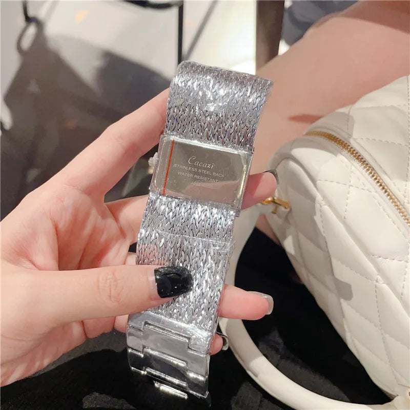 Luxury Fashion Gold watches for women Large Dial Delicate Bracelet Quartz womens watch Water Resistant reloj mujer