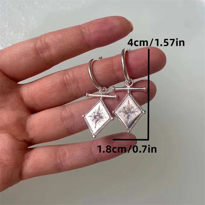 New Fashionable Greek Mythology Square-shaped Silver Color Necklaces Pendant Creative Design Women Jewelry