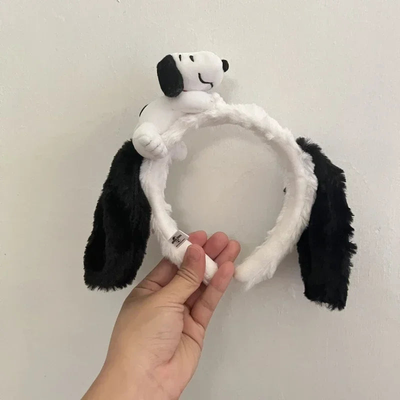 Cartoon Cute Snoopy Hair Accessories Headband Plush Toy Doll Cosplay Christmas Props
