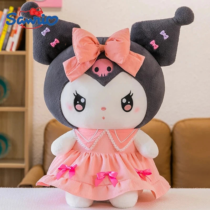 50/60/80cm Big Size Sanrio Kuromi My Melody Cartoon Anime Plush Stuffed Doll Cute Room Plushies Bolster Children's Holiday Gifts