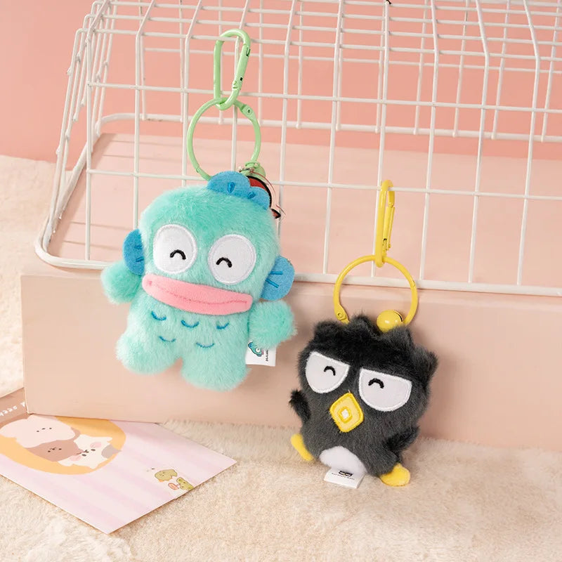 12cm Sanrio My Melody Kuromi Cinnamoroll Kt Cat Purin Dog Plush Toy Anime Stuffed Animals Keychains Small Pendant