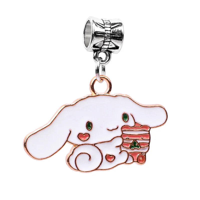 Sanrio Hello Kitty Melody Charming Cartoon Dripping Oil Beads Fit Original Pandora Bracelets Colorful DIY Jewelry Accessories
