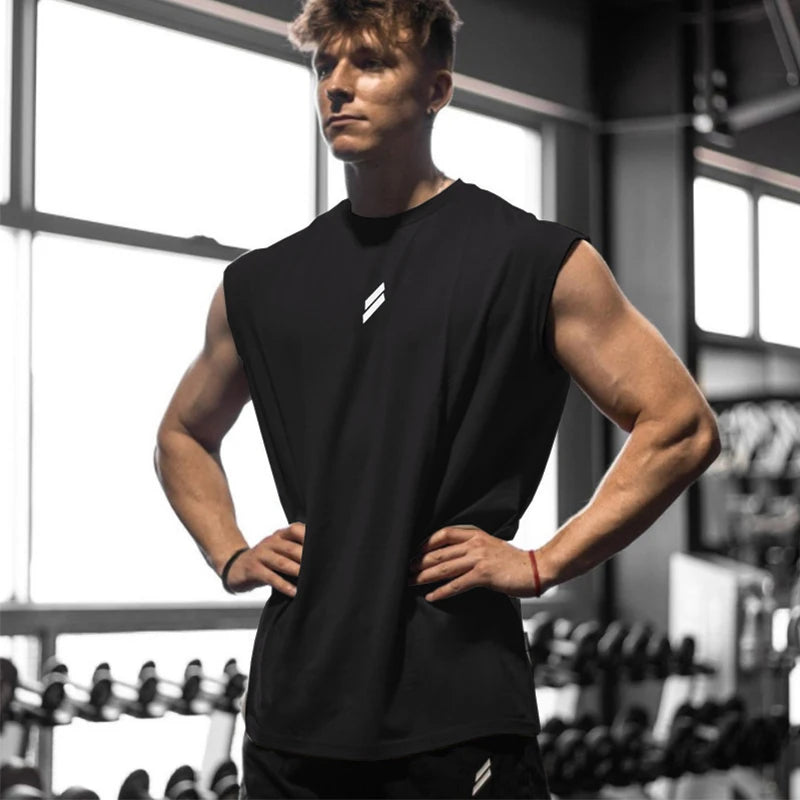 新作 夏 フィットネス スポーツ タンクトップ メンズ 通気性 ゆったり メッシュ トレーニング ノースリーブ Tシャツ 速乾 ベスト 男性 フィットネスウェア