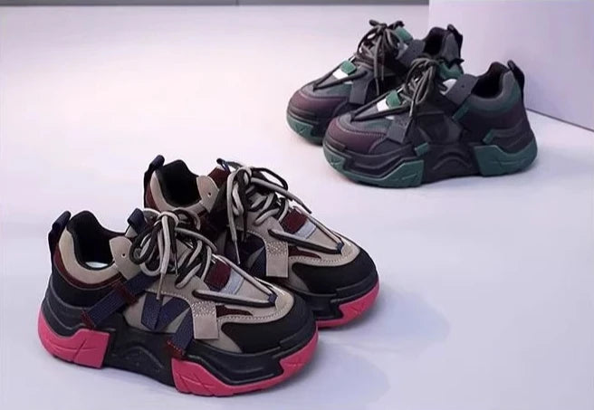 Sneakers Woman Footwear High on Platform Athletic Sports Spring Autumn Shoes for Women Trends 2024 Deals Korean New Casual Light