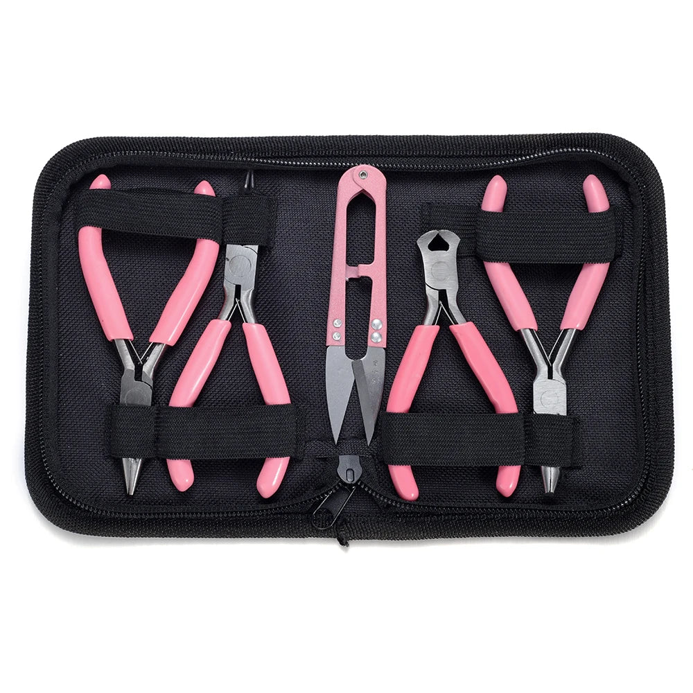 1 Pack Jewelry Making Supplies Kits with Jewelry Pliers Jump Ring Opener Awl Thread Scissors for Jewelry Repair Jewelry Making