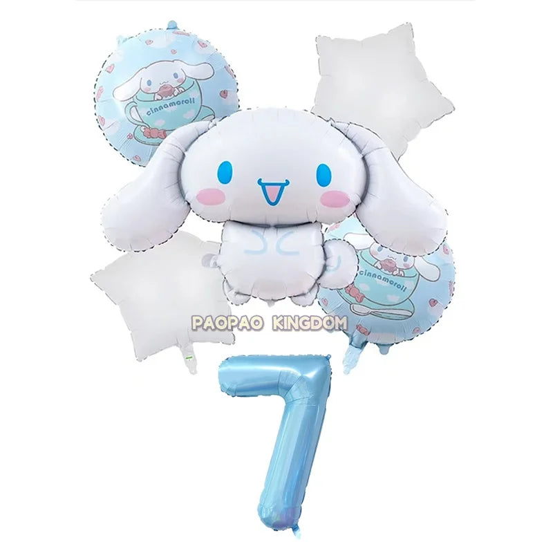Cinnamoroll Kuromi My Melody Anime Kawaii Balloon Baby Shower Party Decoration Metallic Birthday Arrangement Helium Balloons