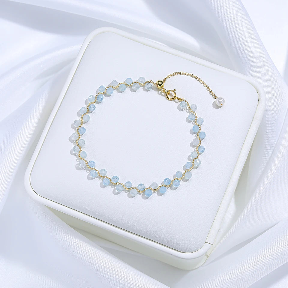 3MM Natural Stone Tourmaline Bracelet For Women on Hand Jewelry Party Wedding Luxury Gift AmethystSet Handmade New In