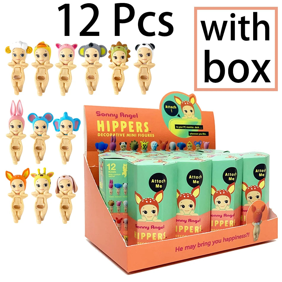 Cberrry blossom series Sonny Angel & Mofusand Blind Box Hippers Mini Figure Shark Cat Action Toy For Fan Children Christmas Gift