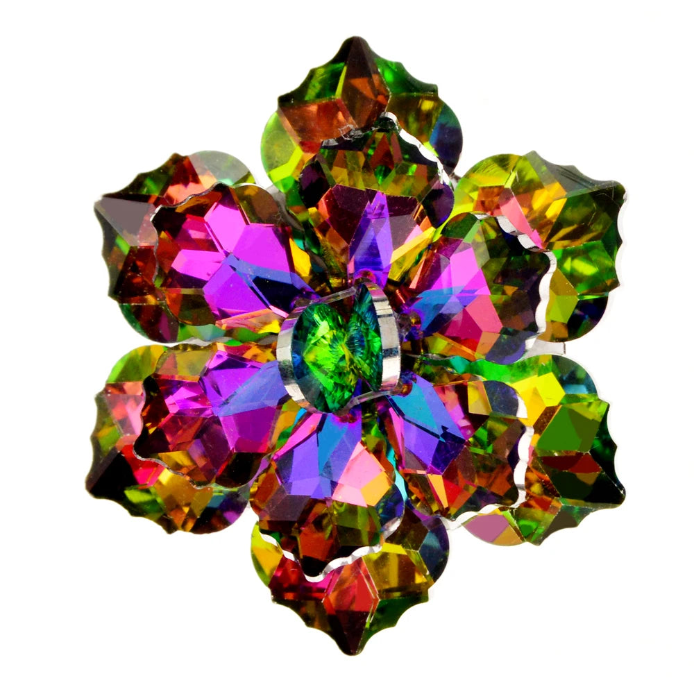 CINDY XIANG Shining Crystal Flower Brooches For Women Handmade Winter Fashion Pin 20 Colors Available Party Accessories
