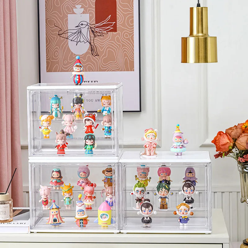 Three Layer Acrylic Display Rack Transparent Ladder Handmade Anime Car Model Blind Box Storage Box Jewelry Sorting Box Gift