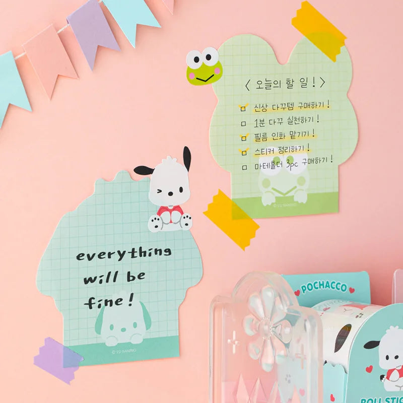 Cute Sanrio Cartoon Hello Kitty Kuromi Alien Memo Pad Notebook Kawaii My Melody Student Office Message Memo Stationery Supplies