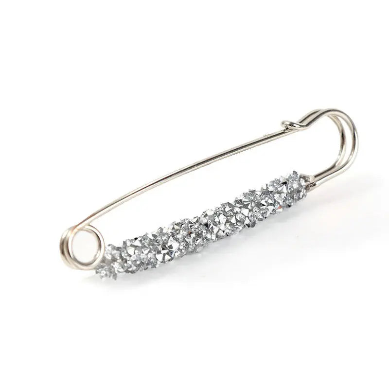 Fashion Crystal Pin Waist Buckle Fixed Strap Charm Safety Brooch Anti Fall Sweater Cardigan Clip Chain Pearls Brooches Jewelry