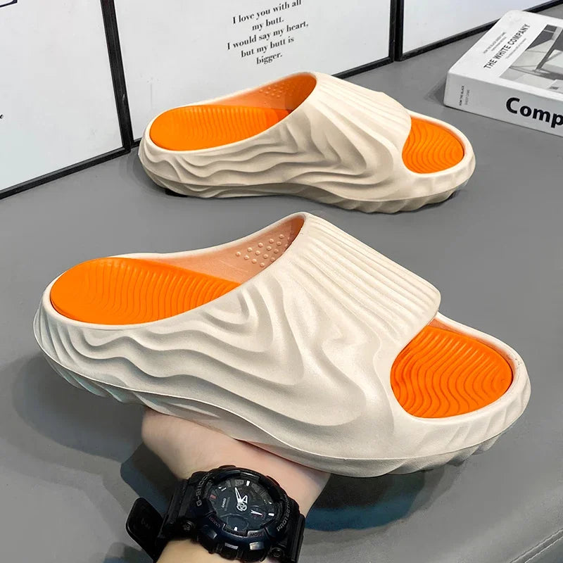 Slippers for Men, Summer New Style, Non-Slip, Thickened, Soft Soles, Wear-Resistant, Deodorant, Versatile