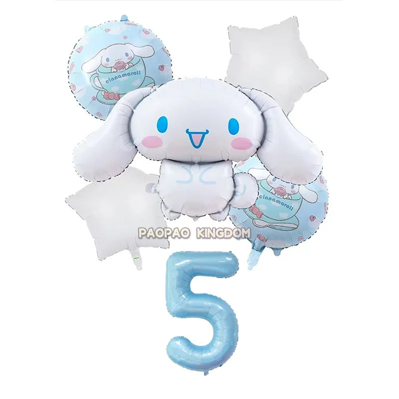 Cinnamoroll Kuromi My Melody Anime Kawaii Balloon Baby Shower Party Decoration Metallic Birthday Arrangement Helium Balloons