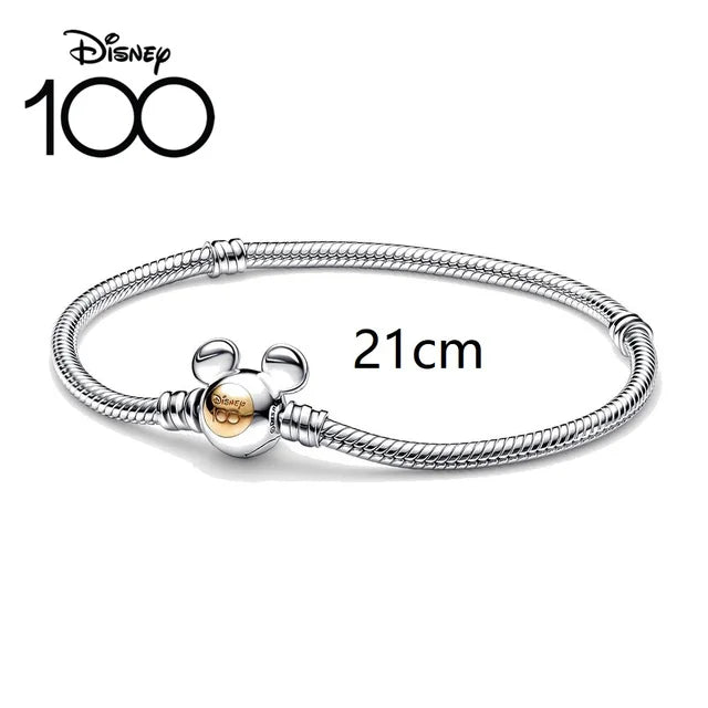 2024 Minnie Mickey Spider Original 925 Silver Plated Bracelets Love Heart Clasp Bead Charm Bracelet For Women DIY Jewelry Gifts