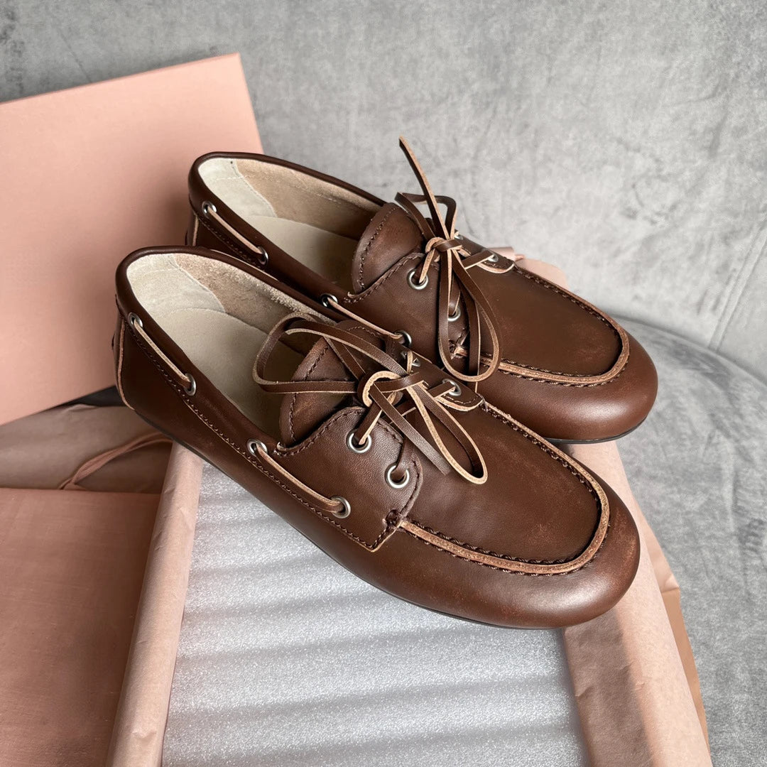 Loafers Woman Flats 2025 Woman Slip-on Casual Soft Leather Female Flats Shoes Comfortable Women's Whoes