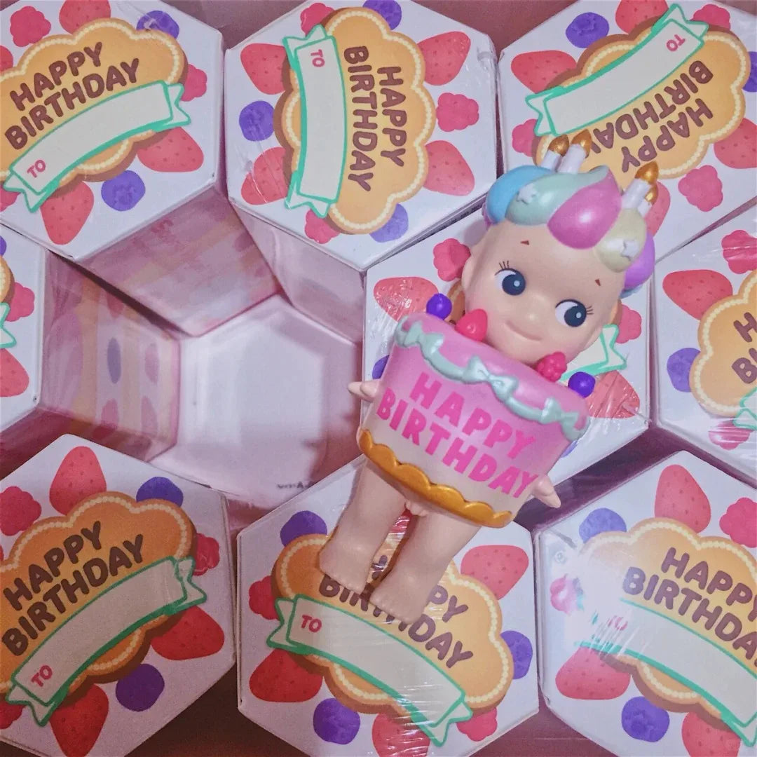 ソニーエンジェル バースデーケーキシリーズ ブラインドボックス 横たわるエンジェルシリーズ アニメフィギュア かわいい漫画サプライズボックス おもちゃ キッズギフト