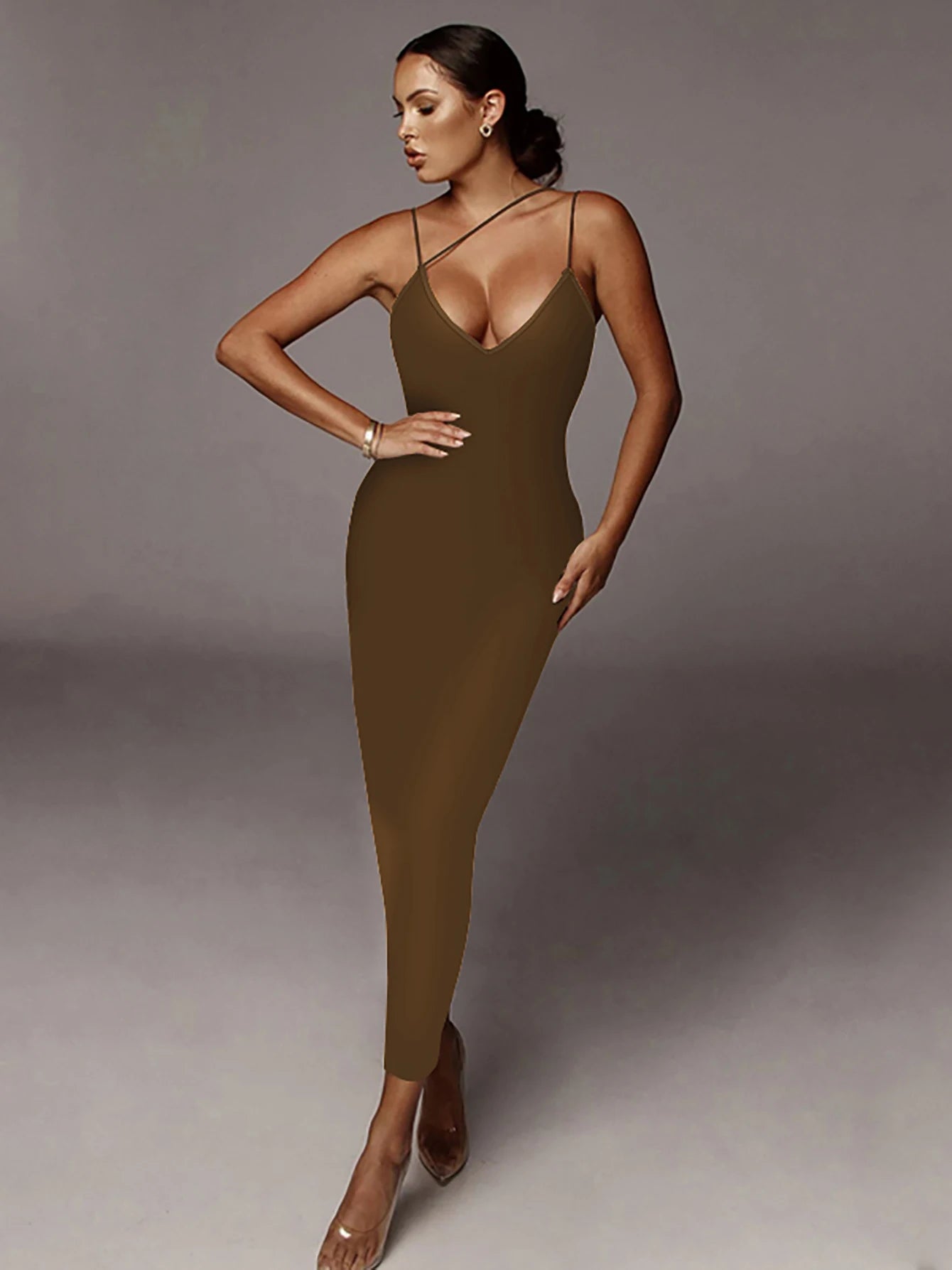 Dulzura Women Party Club Evening Streetwear Leopard Bodycon Midi Dress 2024 Summer Clothes Wholesale Items For Business