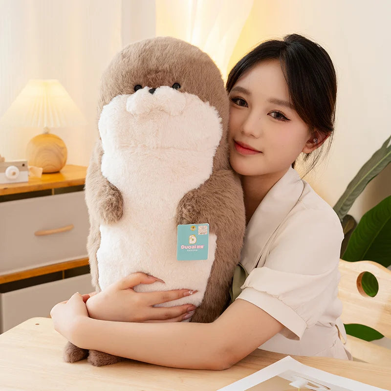 高品質 本物 かわいい 漫画 海の生き物 カワウソ ぬいぐるみ 枕 ヘッドセット ブルーシール カワウソ ぬいぐるみ 誕生日プレゼント