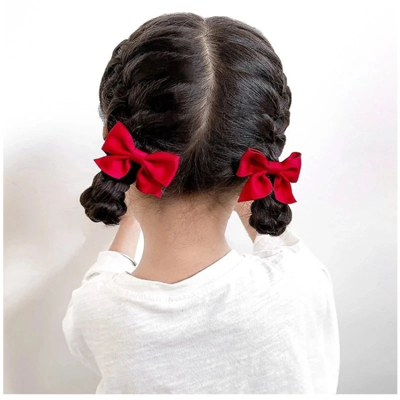 2ピース リボンヘアクリップ エレガントなフラワーヘアクリップ 子供用 レディース セット ヘアピン ヘアアクセサリー 韓国風 ヘアアクセサリー