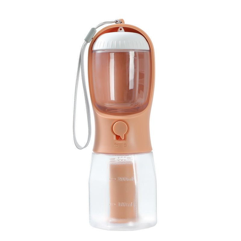 犬用ウォーターカップ 飲み物 フード ゴミ袋 3-in-1 携帯用 小型 多機能 ペットカップ ペット用品