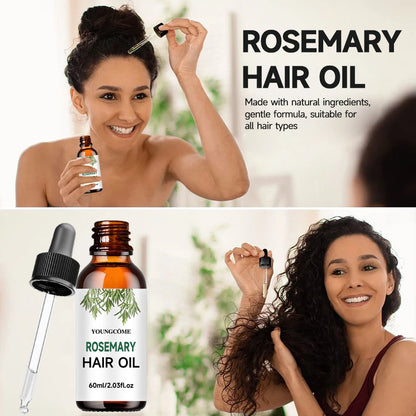 ローズマリーの濃密なヘアエッセンシャルオイル ヴィーガン ラベンダー 髪のダメージを修復 抜け毛を予防 なめらかな髪に栄養を与える ヘアケアオイル 2025