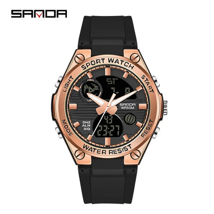 Luxury Rose Gold Women Men Digital Watches Fashion Stainless Steel LED Electronic Wristwatch Waterproof Sports watch