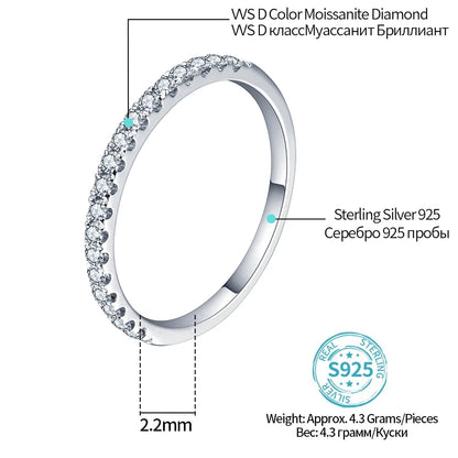 ATTAGEMS 18K Rose Gold Plated Diamond Pass Test Round Excellent Cut Total 0.27 CT Moissanite Ring for Girls Cocktail Jewelry