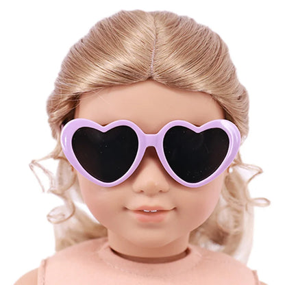 人形用服 メガネ 10色 人形アクセサリー 18インチ アメリカンドール用 ギフト&amp;43cm 生まれの人形 赤ちゃん 女の子のおもちゃ