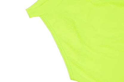 Sexy High Street Bodycon Neon Bodysuits Summer Colorful Sleevelss Backless Ftness Outfit Club Party Jumpsuit Combinaison Femme