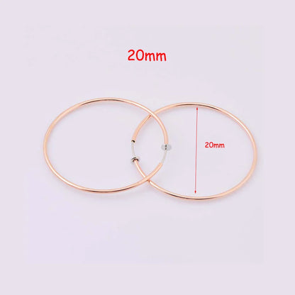 New Diameter 2/4/6cm Ear Clips Rings Punk Women Non-Pierced Hoop Earrings Houndstooth Goth Fake Clip-On Circle Earrings Jewelry