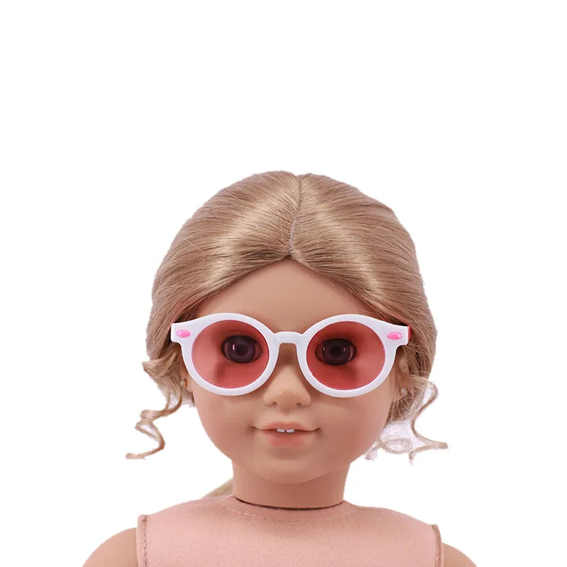 人形用服 メガネ 10色 人形アクセサリー 18インチ アメリカンドール用 ギフト&amp;43cm 生まれの人形 赤ちゃん 女の子のおもちゃ